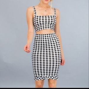 Gingham print set